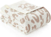 Leopard Throw Blanket for Couch Bed Sofa 50x60 inches, Reversible Beige Leopard Blanket Ultra Soft Cozy Blankets for Women Mothers Birthday Gifts