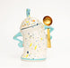 Sassy Handmade Ceramic Storage Canister with Attitude, Airtight Coffee Kitchen Canister for Sugar, Flour, Tea,Nuts (Cyan)