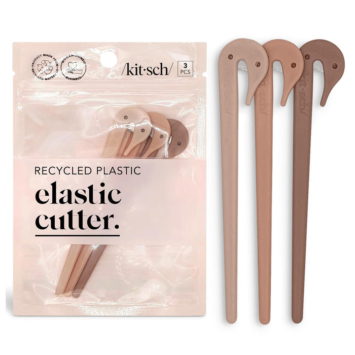 Elastic Hair Tie Cutter Tool - Multicolor, 3pc Set