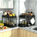 Under Sink Organizer 2 Pack, Bathroom Cabinet Organizer, 2 Tier Sliding Cabinet Basket Organizer Drawer, Multi-Purpose B