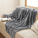 Soft Fleece Throw Bed Blanket for Couch Grey - Lightweight Fuzzy Cozy Halloween Decorations Blankets and Throws for Sofa