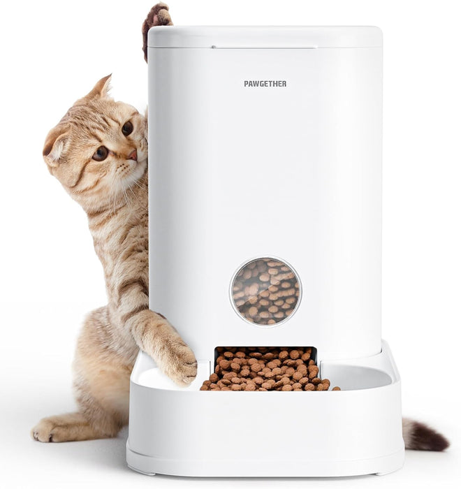 ® Gravity Cat Feeder, 1 Gallon/3.5L Dog Food Dispenser, No-Electricity Automatic Pet Feeder, Auto Refill Food Bowl for C