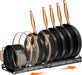 Expandable Pot Pan Lid Organizers inside Cabinet, 10 Divider-Black