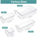 25 PCS Clear Plastic Drawer Organizer, Makeup Organizers and Storage Bins