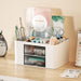 Pen Organizer with 2 Drawer, Multi-Functional Pencil Holder for Desk, Desk Organizers and Accessories with 5 Compartment