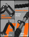 Cable Machine Attachment Set for Gym & Home Workouts, LAT Pulldown Attachments with Non-Slip Grips, Black
