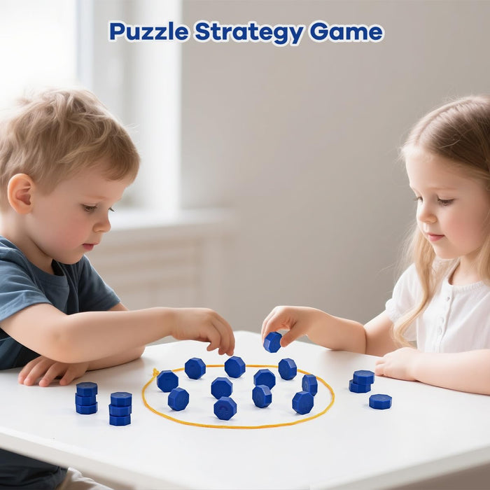 Magnetic Chess Game with Full-Size Stones, Magnet Game with String