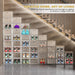 Large Thick Clear Shoe Organizer, Magnetic Door Stackable Shoe Storage Box