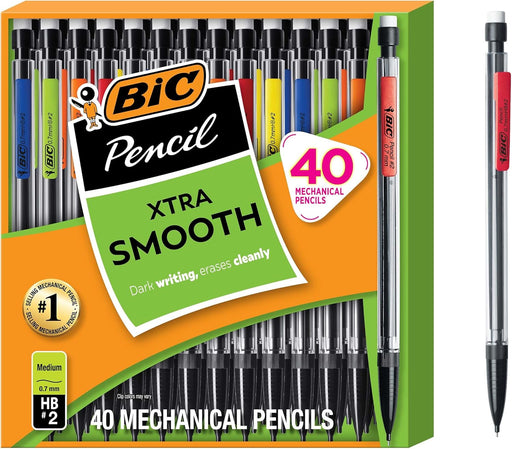 Xtra Smooth Mechanical Pencil, 0.7 mm Medium Point, 40-Count Pack