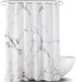 Marble Bathroom Shower Curtain,Grey and White Fabric Shower Curtain with Hooks,Unique 3D Printing,Decorative Bathroom Accessories,Water Proof,Reinforced Metal Grommets,Standard 72x72 Inches