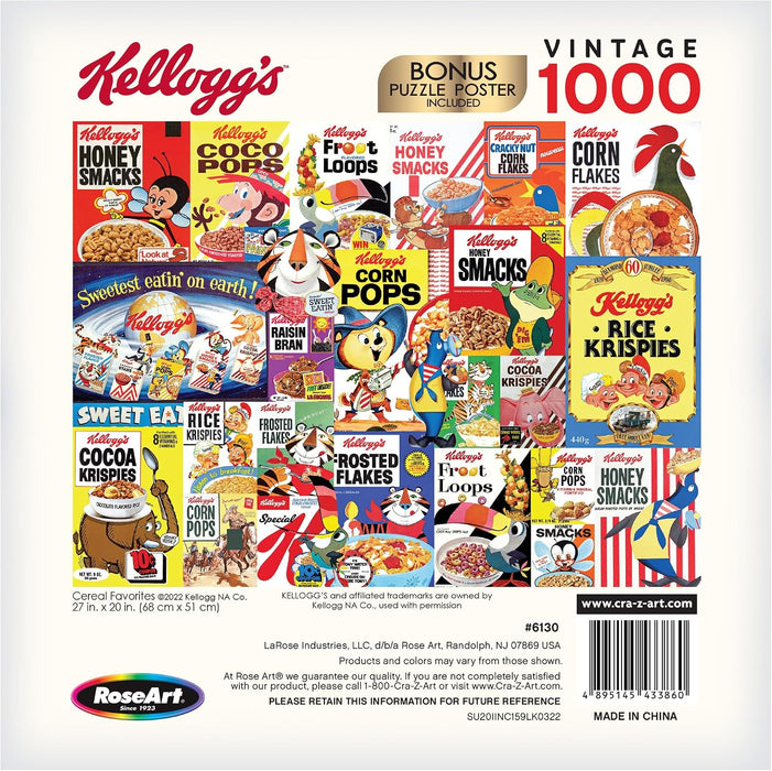 - Kellogg's - Cereal Favorites - 1000 Piece Jigsaw Puzzles for Adults
