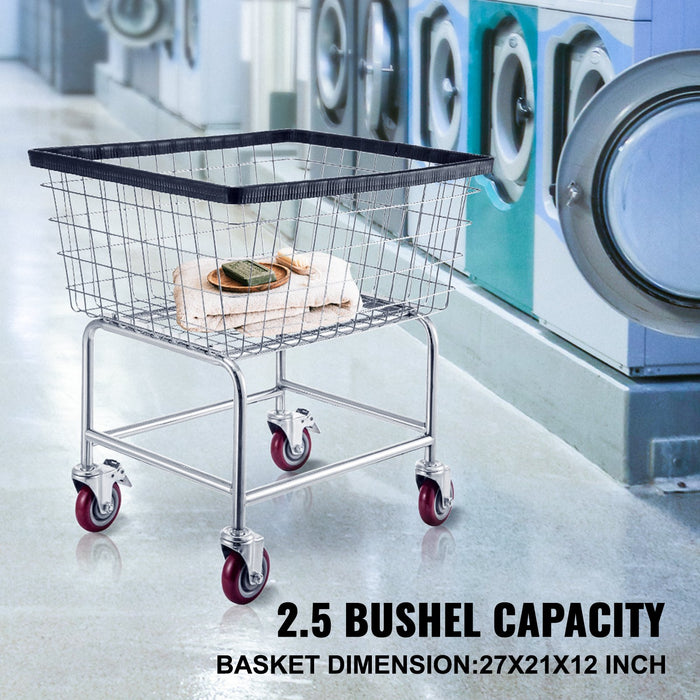 Rolling Wire Laundry Cart