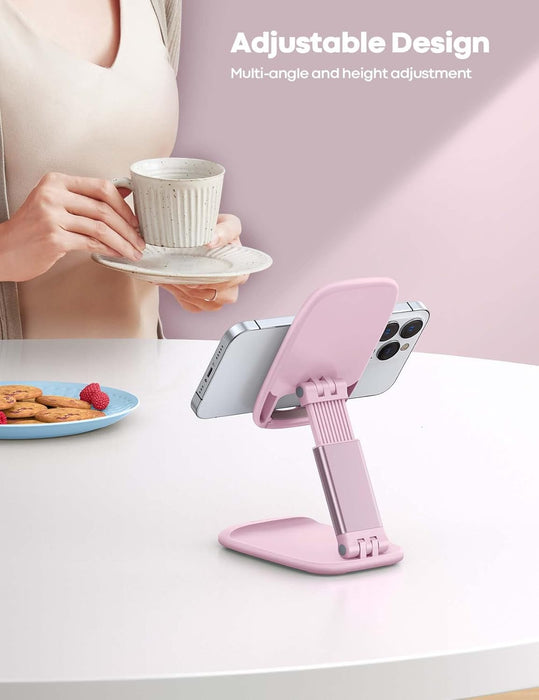 Pink Phone Holder, Desk Accessories - Rose Gold Office Holder