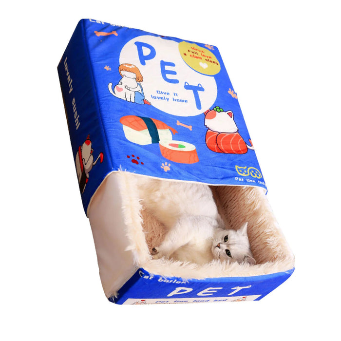Enclosed Snack-Box Cat Bed