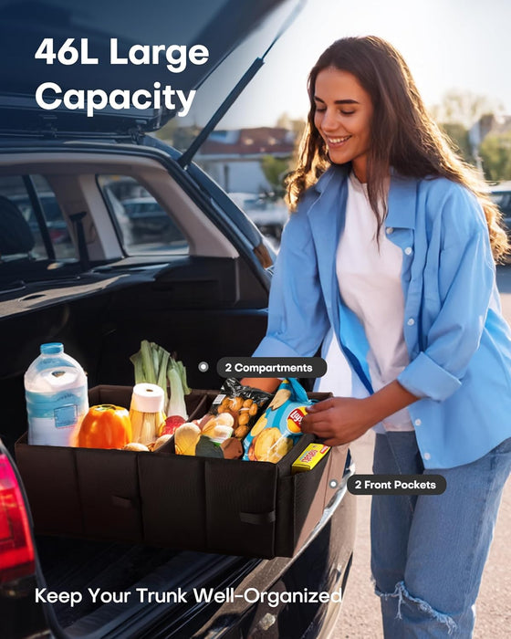Trunk Organizer - Foldable Car Organizer for SUVs & Sedans Storage