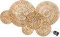 Wicker 23 Inch Jute Wall Decor Baskets, Set of 6 Extra Large Woven Jute Wall Plates, 23",21",15",13",12,10", Decorative Baskets for Wall Arts, Wall Hanging for Bedroom, Living Room, Office