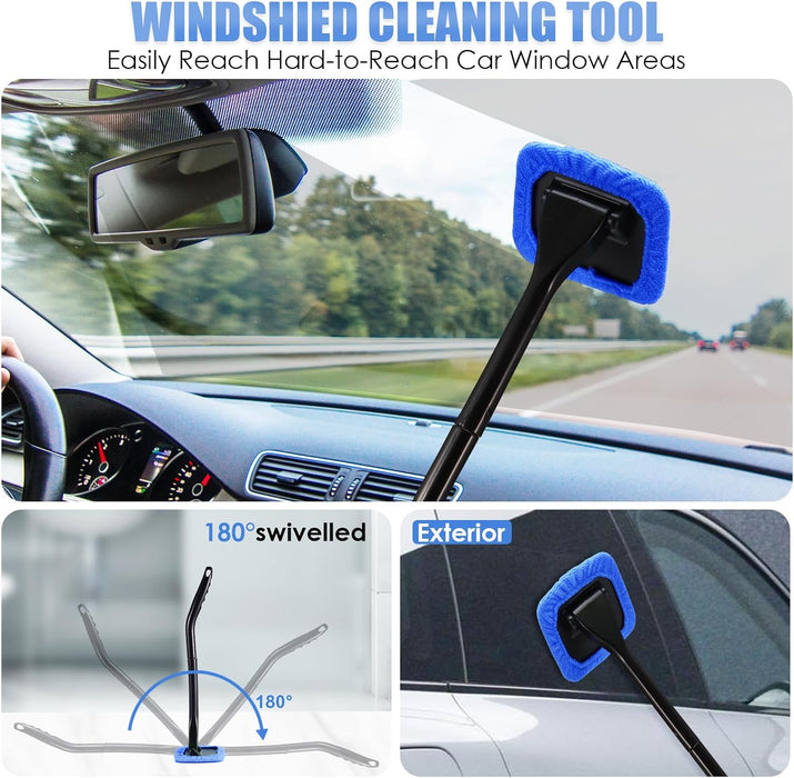 Car Cleaning Kit, Car Interior Detailing Kit with High Power Handheld Vacuum, Detailing Brush Set, Windshield Cleaner, C