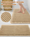 Waffle Bath Mat 30X20, Extra Soft Absorbent Bathroom Rugs, Brown