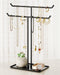 Necklace Holder Stand,Metal Jewelry Organizer for Home Decor,Black