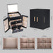 Large Jewelry Box for Women, Jewelry Organizer Box with 3 Drawers, Jewelry Storage Organizer with Mirror for Necklace Ri
