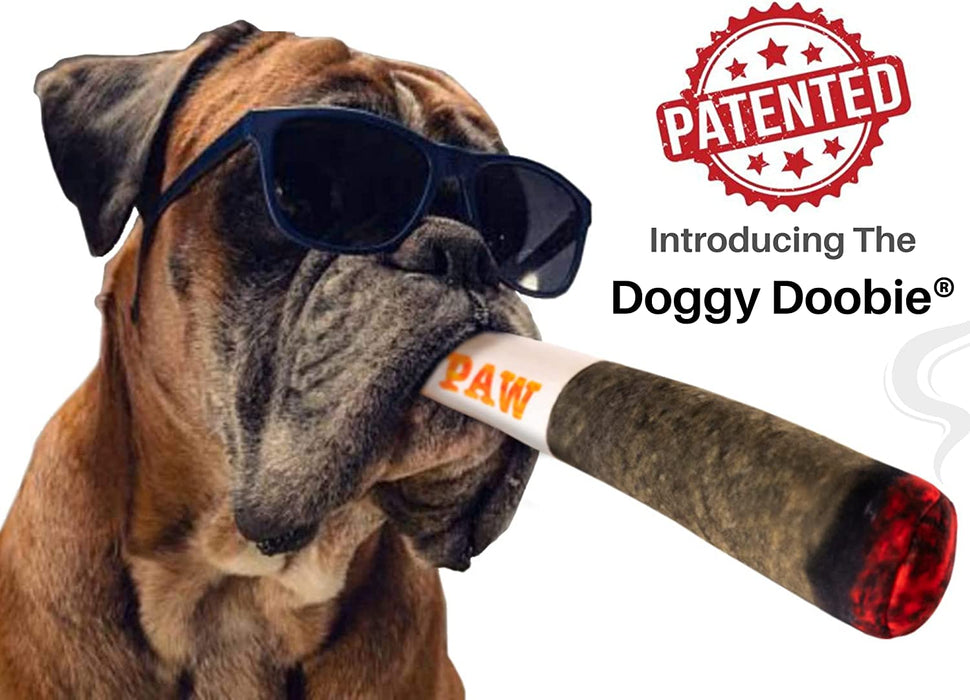 Doggy Doobie - Funny Dog Toys - Plush Squeaky Toys for Medium, Small and Large - Cool Stuffed for Dog Birthday
