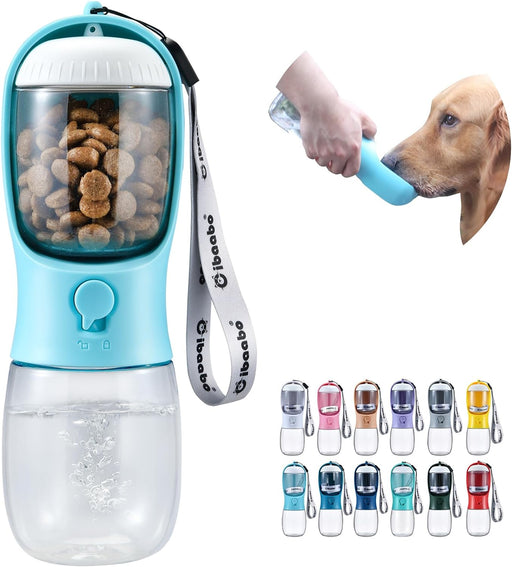 Dog Water Bottle Portable with Food Container & Filter for Travel