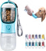 Dog Water Bottle Portable with Food Container & Filter for Travel