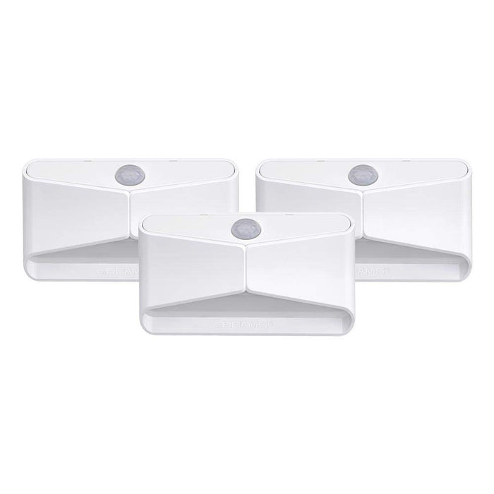 Mr. Beams MB710 LED Nightlight, Wireless, Battery-Powered, Motion-Sensing For Use In Bedroom, Stairs, Nursery, Kitchen & More, Three-Pack, White,MB710-WHT-03-00