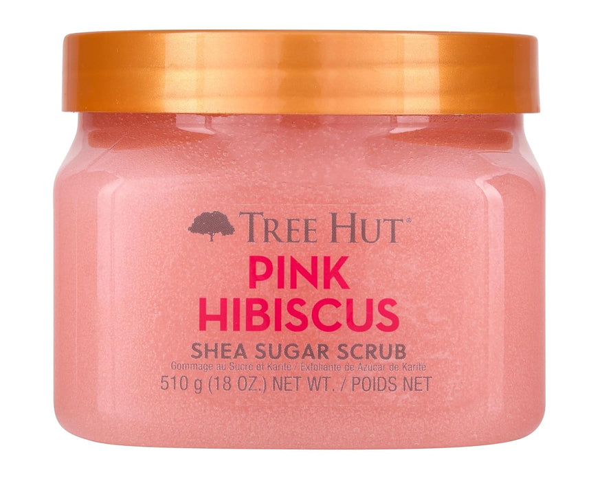 Body Scrub for Women, Pink Hibiscus, 18 Oz