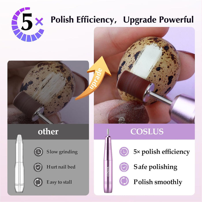 C40 Electric Nail Drill Professional, Precise Speed Dial, Purple