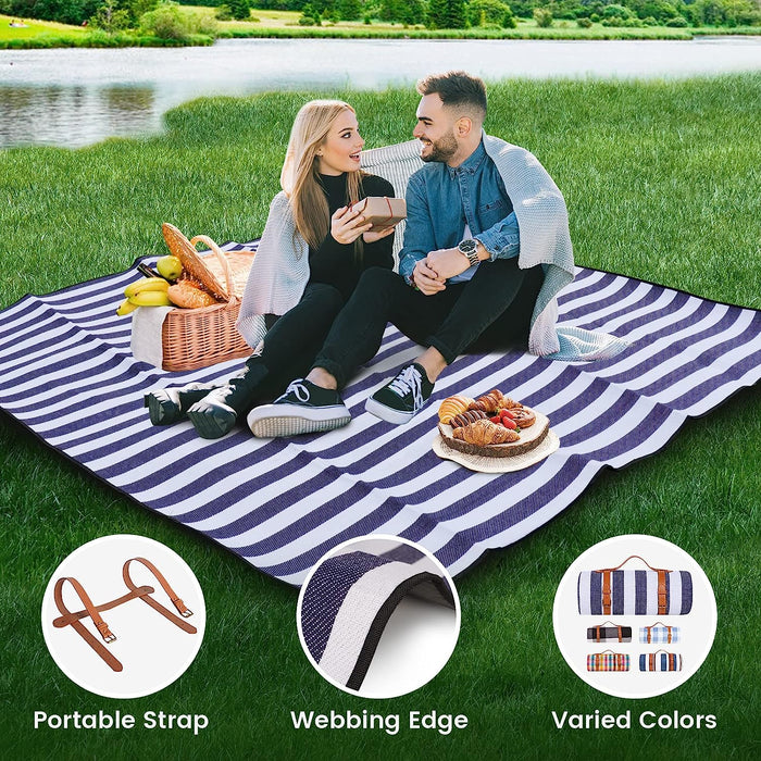 80" x 80" Picnic Blanket Extra Large, Waterproof and Foldable Beach Blanket