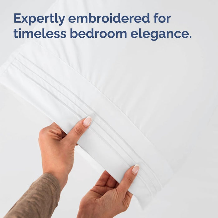 King Pillow Cases Set of 2 - Ultra Soft Cozy Pillowcase Covers - White