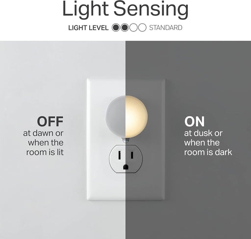 , Mini LED Night Light, Plug-In, Dusk to Dawn Sensor, Warm White, Compact, UL-Certified, Ideal for Bedroom, Bathroom, Nursery, Hallway, Kitchen, 45176, 1 Pack, 6 Count