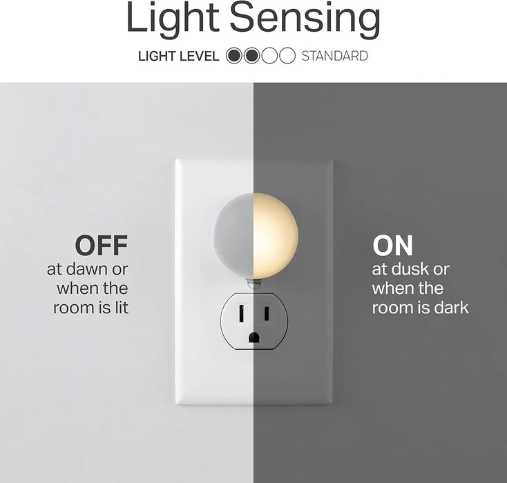 , Mini LED Night Light, Plug-In, Dusk to Dawn Sensor, Warm White, Compact, UL-Certified, Ideal for Bedroom, Bathroom, Nursery, Hallway, Kitchen, 45176, 1 Pack, 6 Count