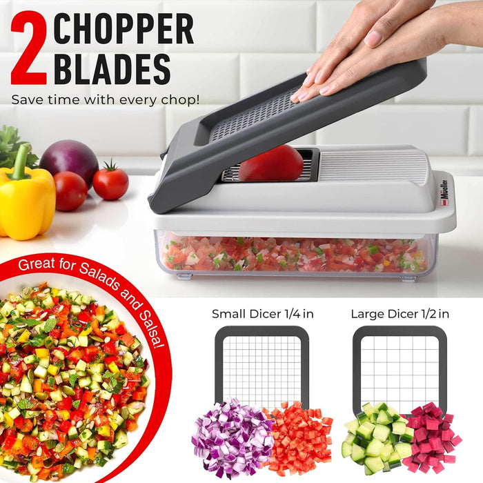 Vegetable Chopper Mandoline Slicer, Food, Cook's Tool, Veggie Chopper Onion Vegetable Cutter with Container, Dicer, Kitc
