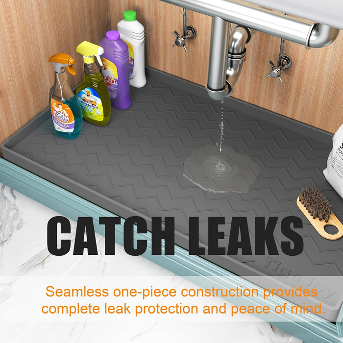 Under Sink Mats for Kitchen Waterproof 34" x 22", Cabinet Liner