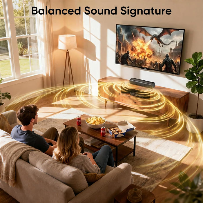 11.7-inch Sound Bar, Small Size & Big Power, Center-Channel Speakers