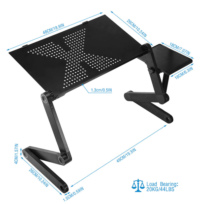 Foldable Laptop Bed Tray with Mouse Pad