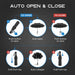 3 Pack Windproof Travel Umbrellas Compact Auto Open