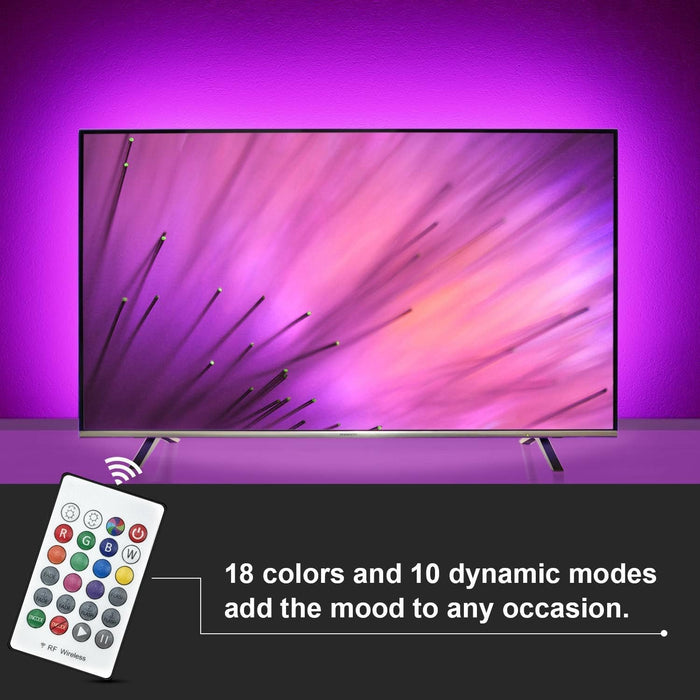 USB TV Bias Lighting 6500K True White for 50-55inch TV, 11.5ft LED Lighting fixtures for Indoor and Outdoor Lighting App
