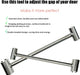 Door Hinge Gap Adjusting Wrench Tool, Upgraded Rolled Steel Door Hinges Adjustment Tool, 14-19mm Gap Adjusting Wrench, Rust-Proof Door Jamb Hinge Jig for Residential, Fire Doors, Light Sliver