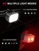 Bike Lights Super Bright, Rechargeable Bicycle Lights Set Multiple Modes, Waterproof Bike Lights for Night Riding/Cycling Safety, Front and Back Bike Reflectors Light, Long Battery Life