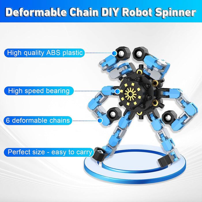 Transformable Fidget Spinners,9PCS Funny Sensory Fidget Toys for Kids