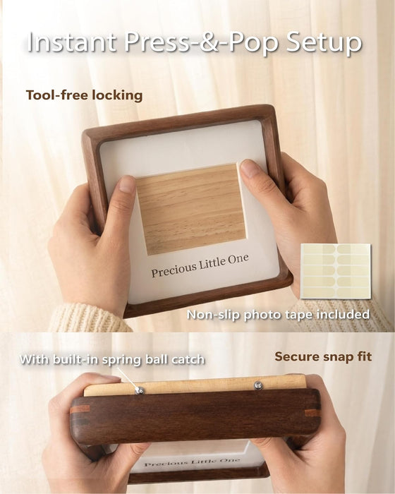 Wooden Baby Sonogram Picture Frame - First Ultrasound New Baby Announcement