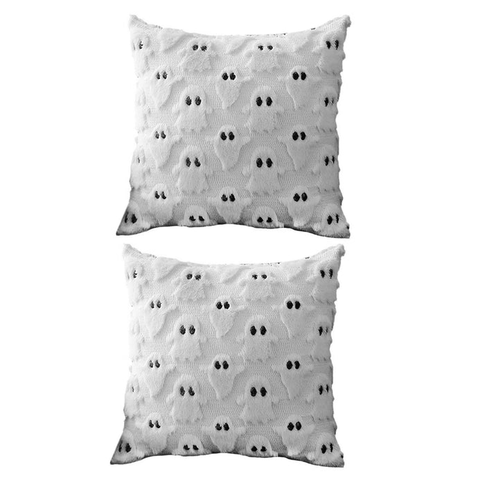 Two-Piece Plush Ghost Pillow Covers