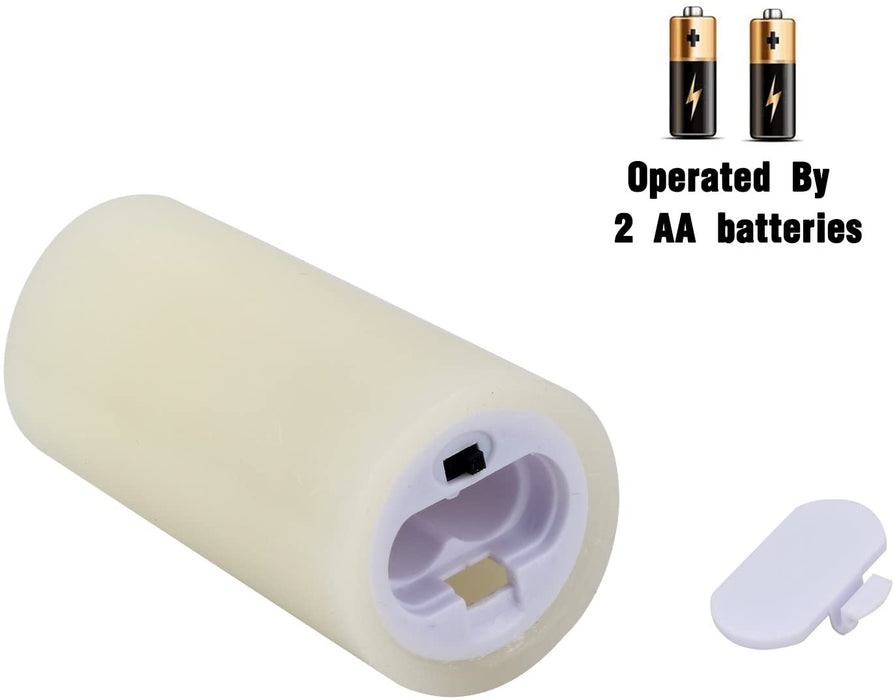 Flameless Candles Battery Operated Candles Real Wax Pillar LED Candles with 10-Key Remote and Cycling 24 Hours Timer (Ivory 4" 5" 6" 7" 8" 9")