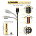 4K HDMI Cable 10 ft | High Speed Hdmi Cables, Braided Nylon & Gold Connectors, 4K @ 60Hz, Ultra HD, 2K, 1080P, ARC & CL3 Rated | for Laptop, Monitor, PS5, PS4, Xbox One, Fire TV, & More
