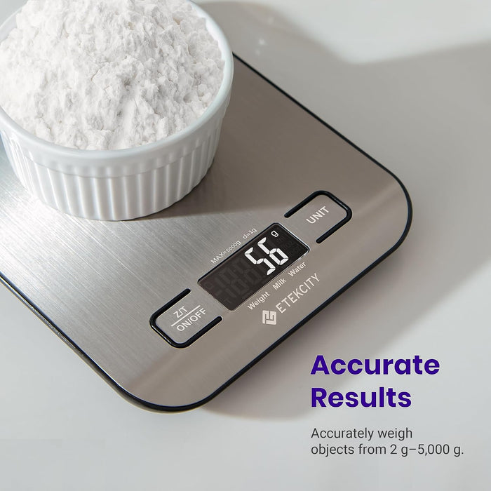 Food Kitchen Scale, Digital Grams and Ounces, 11lb