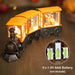 Fall Snow Globe Lantern Fall Decorations for Home, Lighted Fall Decor with Pumpkin Turkey Gnome Train, 6H Timer Thanksgi