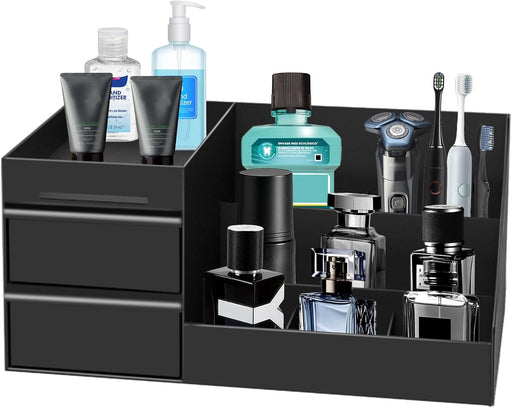 Bathroom Counter Organizer with Drawers,Cologne Organizer for Men
